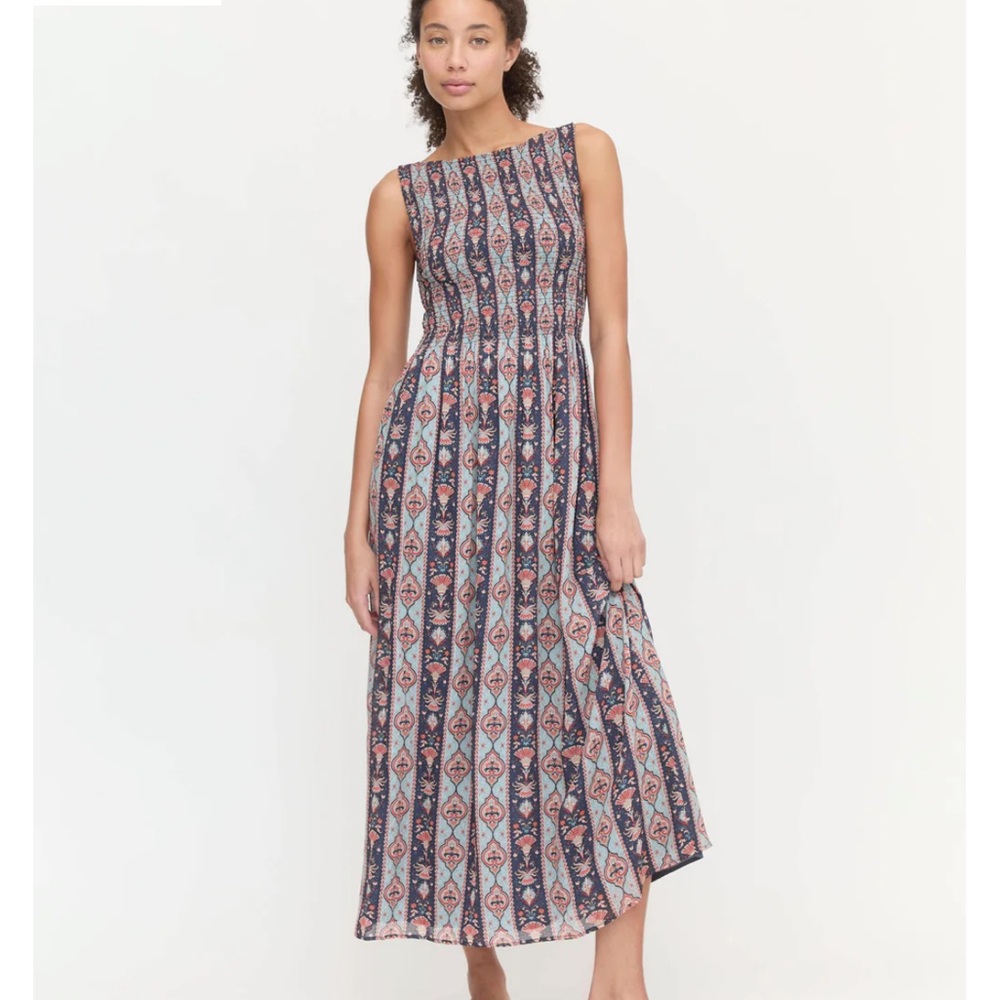 Hill House Cosima Nap Dress - Navy Emma Stripe, M